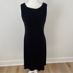 Lauren Ralph Lauren Sz 8 Black Dress Lined Sleeveless Classic Formal *W19